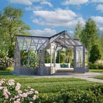 Växthus I Trä Emilia Orangeri 19,9 M² - Grå
