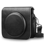 FINTIE Protective Case for Instax Square SQ6 Instant Film Camera - Premium PU Leather Bag Cover with Removable/Adjustable Strap, Vintage Black