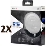 2X Groov-e GVPS110 Retro Series Personal CD Player with Earphones - Silver