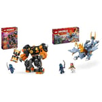 LEGO NINJAGO Cole’s Elemental Earth Mech, Action Figure Toy, Dragons Rising Building Set & NINJAGO Young Dragon Riyu Toy, Dragons Rising Playset for 6 Plus Year Old Boys, Girls & Kids