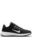 Nike Revolution 6 Flyease - Black, Black/White, Size 10 Younger