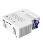 Mini Projector, Portable Home Theater Movie Projector with 20,000 Hrs LED Lamp Life, Full HD 1080P Supported, Compatible with TV PS4, HDMI, VGA, TF, AV and USB(White)