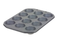Dexam Non Stick 12 Cup Muffin pan Carbon Steel, Grey