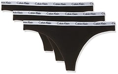 Calvin Klein Women's 3 Pack Thongs - Carousel, Black, M