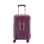 DELSEY PARIS - Moncey - Rigid Cabin Suitcase - 55 x 35 x 25 cm - 38 litres - S - Black, Purple, S, Recyclable and Recycled