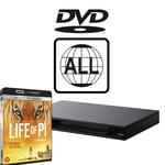 Sony Blu-ray Player UBP-X800 MultiRegion for DVD inc Life of PI 4K UHD