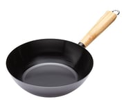 KitchenCraft World of Flavours 25 cm Non Stick Wok for Induction Hob, Suitable for All Heat Sources, Carbon Steel, Medium
