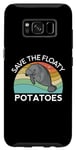 Coque pour Galaxy S8 Save The Floaty Potatoes Manatee Ocean Sea Chubby Retro Swim
