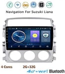 QWEAS Android 8.1 Stereo GPS Navigation Radio for Suzuki Liana 2006-2013, 9"Touch Screen Multimedia Player Mirror Link Bluetooth Hands-free Calls SWC USB