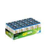 Engångsbatteri GP Ultra Plus 9V / 6LF22 20-pack