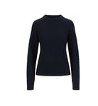 Tufte Robin Cable Sweater Sky Captain M Klassisk ullgenser til dame
