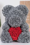 Artificial Rose Heart Foam Teddy Bear with Gift Box for Valentine's Day