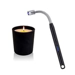 Electric Candle Lighter, Rechargeable Arc Lighter, Electric igniter, Flameless Lighter, USB Flexible Windproof Long Neck Lighter for Home Kitchen Barbecue Outdoor Camping Gas Stoves (Black)