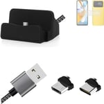Charging Station for Xiaomi Poco C40 + USB-Typ C u. Micro-USB-Adapter
