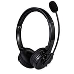 ADDFOO Headphones Multipoint Noise Cancelling Foldable Over-The-Head Headset with Boom Microphone Hands Free