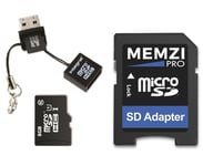 MEMZI PRO 8GB Class 10 90MB/s Micro SDHC Memory Card with SD Adapter and Micro USB Reader for Polaroid POP Instant Print Digital Cameras