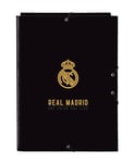 Safta -M068 Real Madrid 3ème équipe Chemise à 3 rabats Idéal pour les enfants de différents âges, confortable et polyvalent, qualité et résistance, 26 x 36,5 cm, couleur noir, standard (512424068),