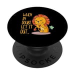 When In Doubt Let It Out Funny Farting Cute Lion Pet PopSockets PopGrip Interchangeable