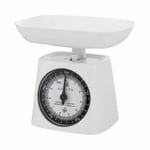 HANSON WHITE MECHANICAL KITCHEN SCALES AND BOWL TRADITIONAL MANUAL 5KG CAPACITY
