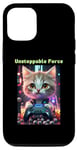 Coque pour iPhone 13 Pro Force inarrêtable : jeu de bébé chat avec boisson boba