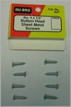 Button Head Sheet Metal Screws, 4x1/2?, Pack of 8