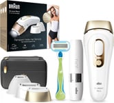 Braun IPL Silk-Expert Pro 5, at Home Permanent Visible Hair Removal, White/Gold,