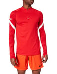 NIKE Men's Dri-fit Strike Soccer Jersey For Training With Zip 1 4, University Red/Gym Red/White/White, XL UK