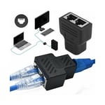 Serbia - Adaptateur répartiteur Rj45 1 à 2 ports femelle à femelle, connecteur réseau d'extension Internet, prend en charge le câble Ethernet Cat5