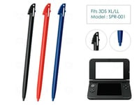 3 x Black/Red/Blue Stylus for Nintendo 3DS XL/LL Plastic Replacement Parts Pen