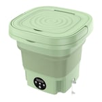 RANIPOBO Machine a laver pliable portable avec sechoir spin mini chaussette sous-vetements automatique 110V / 220V centrifugeuse 8L-vert