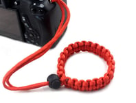 RED Braided Paracord Wrist Strap Lanyard DSLR Camera Bridge Compact - UK STOCK