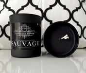 Sauvage Scented Candles 30Cl, Mens Aftershave Inspired Candles Matte Black
