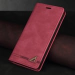 Rouge Pour Galaxy S21-Étui en cuir pour Samsung , étui portefeuille, étui à rabat pour Samsung , étuis de tél