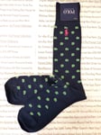 POLO RALPH LAUREN Luxury Smart 1pk Sock Mens Navy Knitted Flat Crew Socks BNWT