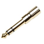 7543G Adapter 3.5 mm stereo Jack female to 6.3 mm stereo Jack male gold