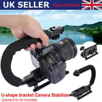 C/U Shape Bracket Handheld Grip Stabilizer Holder For DSLR Camera Camcorder UK