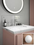 Clear Glass Bathroom Splashback Satin Chrome Caps Wall Panel 600x250x4mm