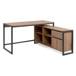 Bureau d'angle réversible Denver - Panneaux de particules - Coloris chêne artisan, anthracite - 139 x 75 x 139 cm