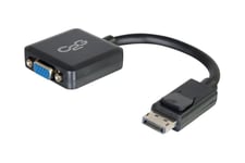 C2G 8in DisplayPort to VGA Adapter - DP to VGA Adapter Converter - Black - M/F - DisplayPort-kabel - 20.32 cm