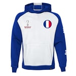 Official FIFA World Cup 2022 Overhead Hoodie, Youth, France, Age 12-13 White/Navy