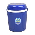 LOVIVER Car Insulated Bucket Summer Round Thermal Leakproof Ice Cube Cooler Beverage Cooler for Wine Vegetable Storage - 6L Blue