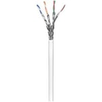 CAT 6 nätverkskabel, S/FTP (PiMF), vit, 100 m kabelrulle