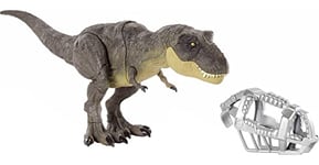 ​Jurassic World Stomp ‘N Escape Tyrannosaurus Rex Figure Camp Cretaceous Dinosaur Escape Toy with Stomping Movements, Movable Joints, Authentic Deco, Kids Gift Ages 4 Years & Up