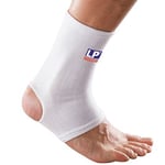 LP SUPPORT Elasticated Ankle Support - Ankle Brace for Sports Injury Rehabilitation & Chronic Ankle Pain Relief. White, Small, 604-S