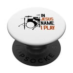 Musician Drummer Christian Community Drums Jesus PopSockets Swappable PopGrip