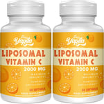 Liposomal Vitamin C Capsules 2000Mg(2 Pack), Maximum Absorption, High Dose VIT C