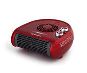 Orbegozo FH 5033 - Chauffage, thermostat réglable, 2 niveaux de puissance, fonction ventilateur à air froid, chaleur instantanée, témoin lumineux, poignée de transport, 2500 W, rouge