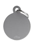 MyFamily ID Tag Basic collection Big Round Grey in Aluminum