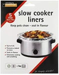 Premium 30 X 55cm Slow Cooker Liners PK 5 Hold Up To 6.5 Litre Safety Tested Uk