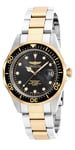 Invicta PRO DIVER Men's Watch, Black Dial & Stainless Steel Strap, 37.5mm, 17049